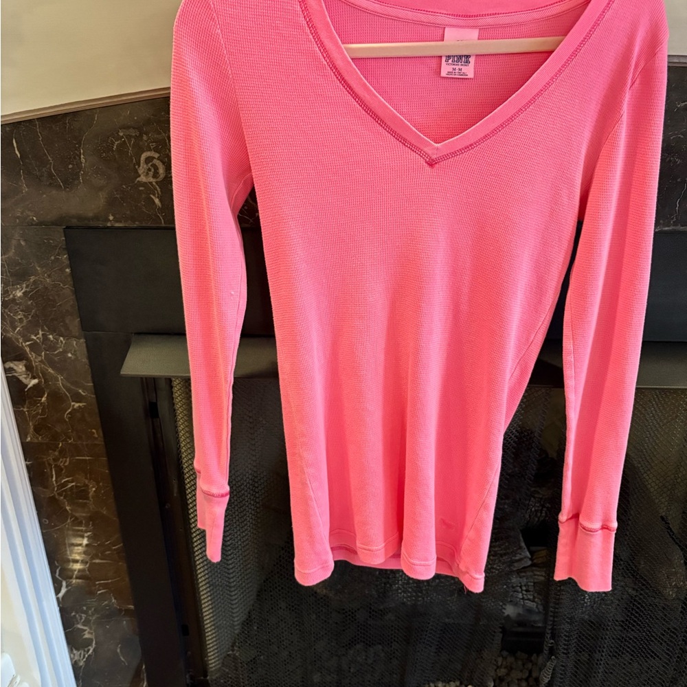 Vintage PINK Victoria's Secret Bright Pink Long Sleeve Tee
